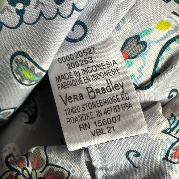 Vera Bradley Citrus Paisley small zipper tote cotton bag - Picture 11 of 12